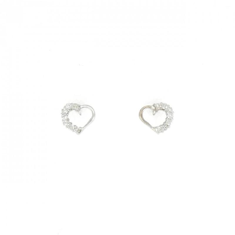 K18WG Bông tai kim cương hình trái tim 0.10CT - Hàng hiệu Chính hãng 868209