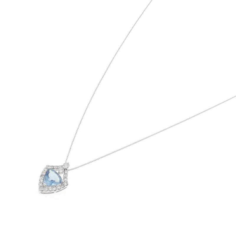 K18WG Aquamarine Necklace 0.92CT - Hàng hiệu Authentic 856913