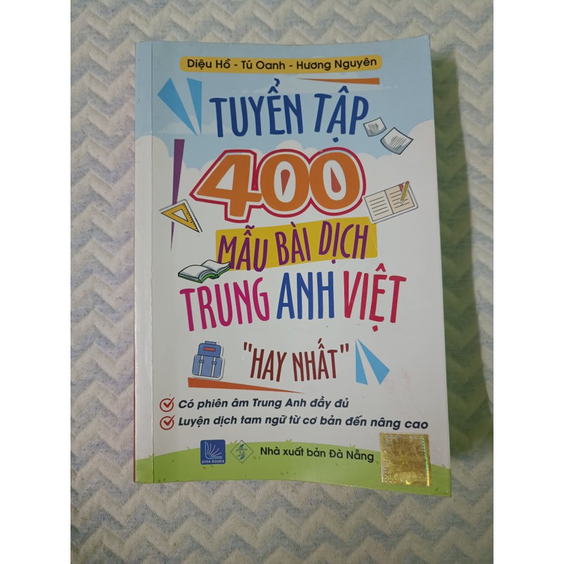 Sách Tuyển Tập 400 mẫu bài dịch TRUNG ANH VIỆT "Hay nhất" 158699