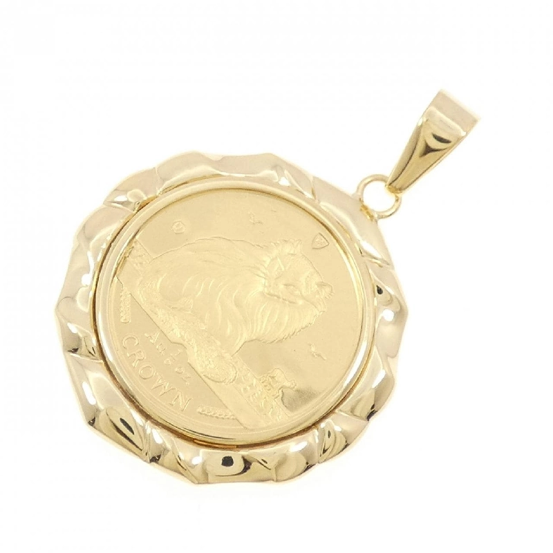 K18YG(枠) Dây chuyền đồng xu - Hàng hiệu Authentic 865274