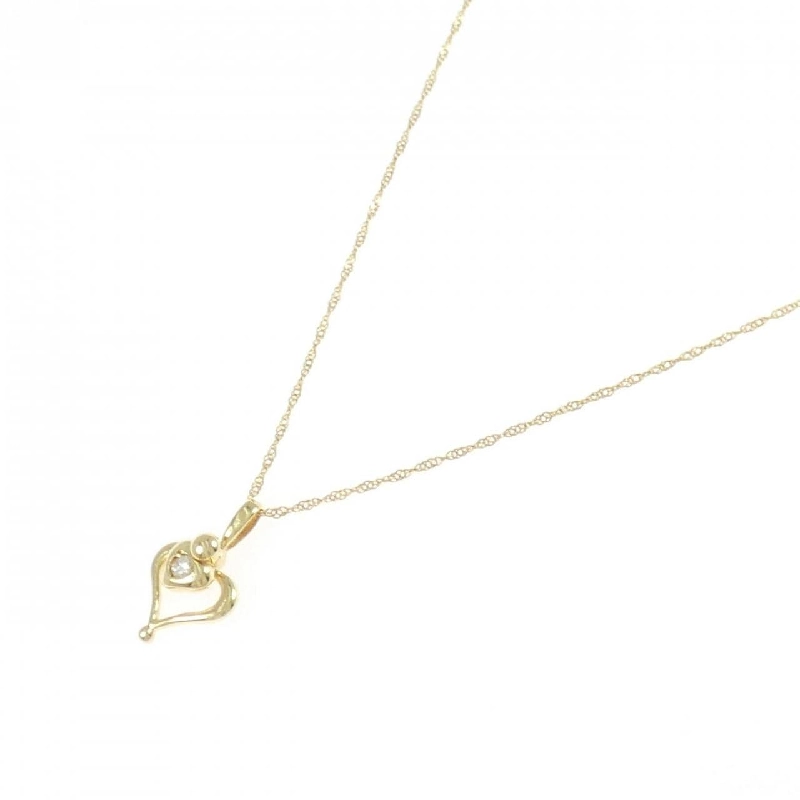 K18YG Dây chuyền kim cương hình trái tim 0.05CT - Hàng hiệu Authentic 858674