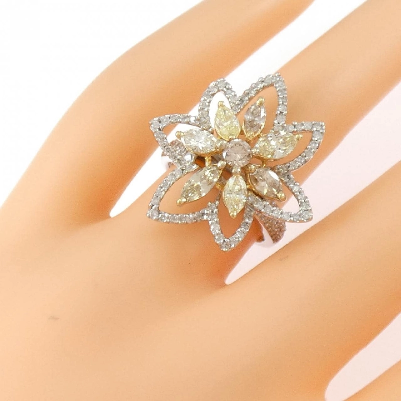 Nhẫn kim cương hoa K18WG/K18YG 2.30CT 668502