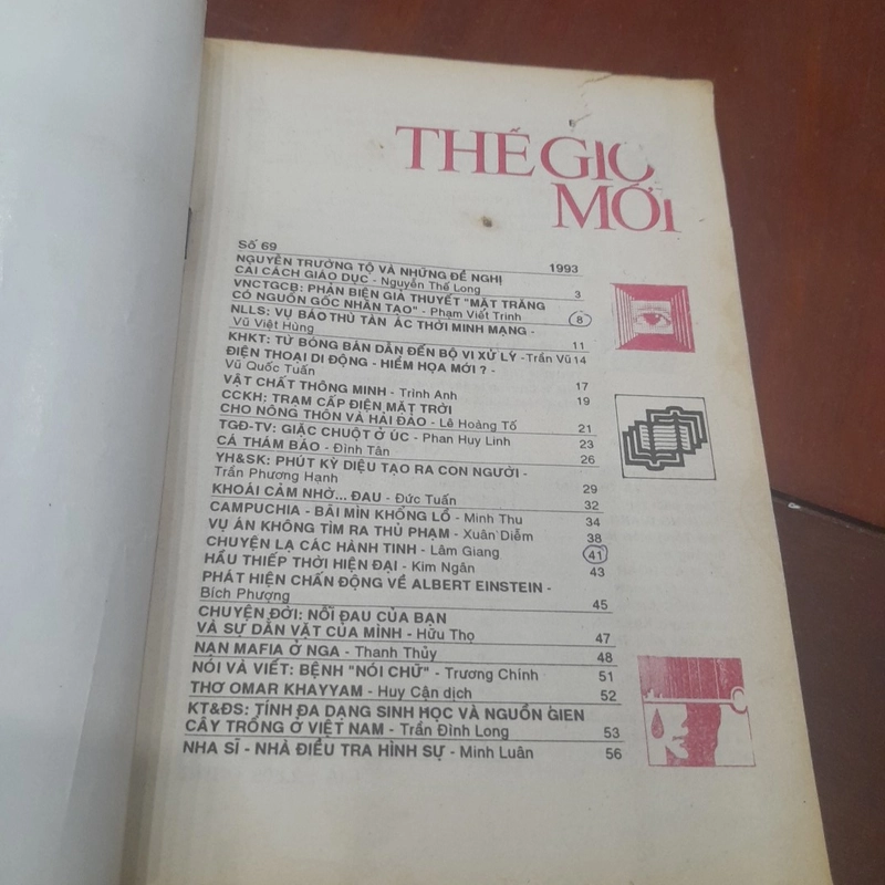 THẾ GIỚI MỚI số 69 năm 1993 444776