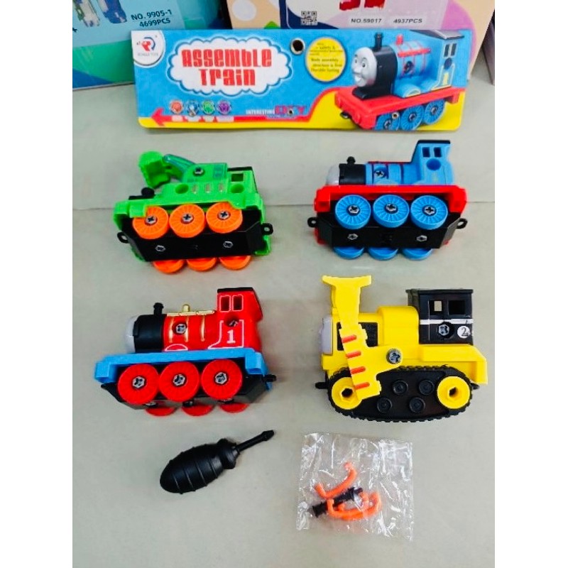 Đồ chơi 4 đầu tàu hỏa Thomas kèm tua vít tháo lắp RL589-17D 139249
