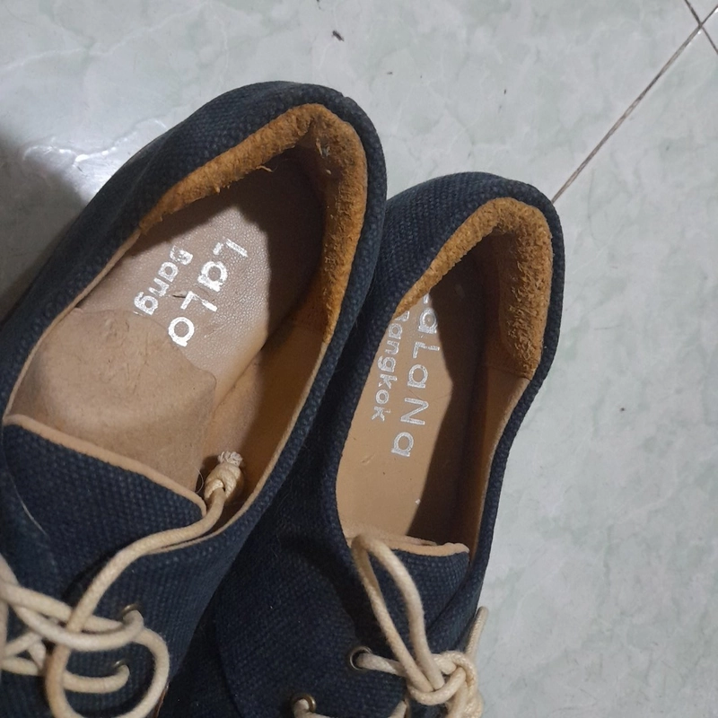 Giầy nữ cột dây xanh navy 307455