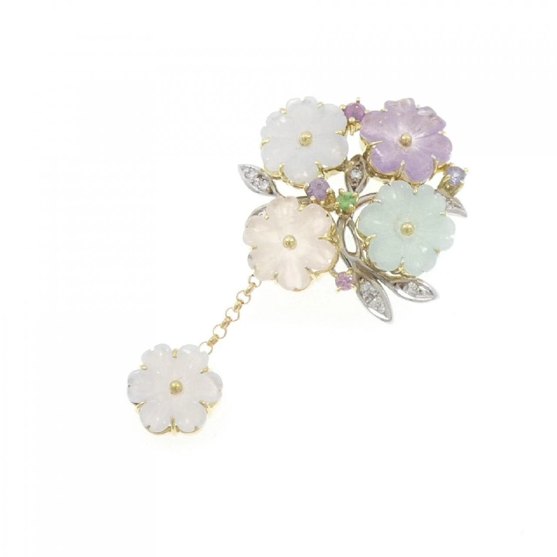 Yamasaki Yumiko Hoa Đá Màu Pendant - Hàng hiệu Chính hãng 846105