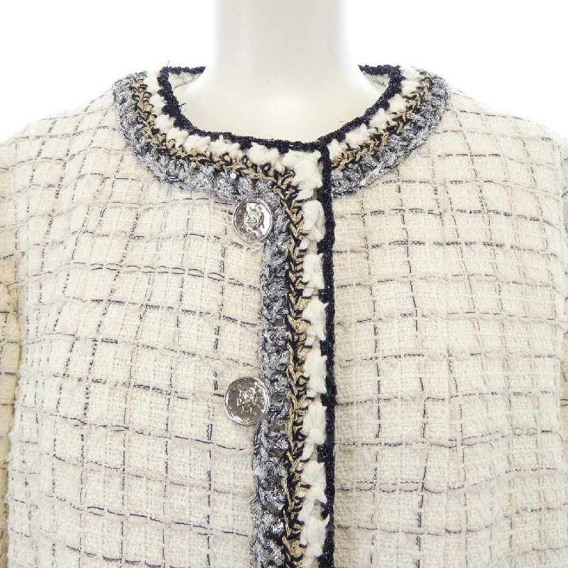 Áo khoác không cổ CHANEL 634805