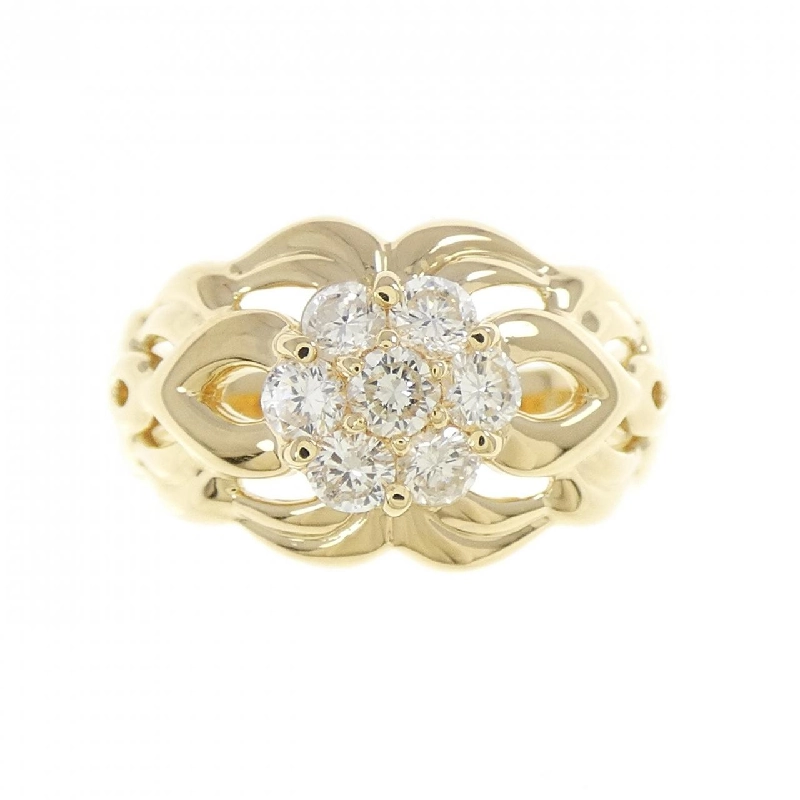 Nhẫn kim cương hoa K18YG 0.52CT 667385