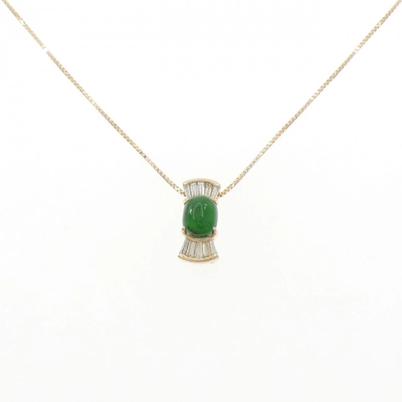 K18YG Ngọc bích Dây chuyền - Hàng hiệu Chính hãng 859383