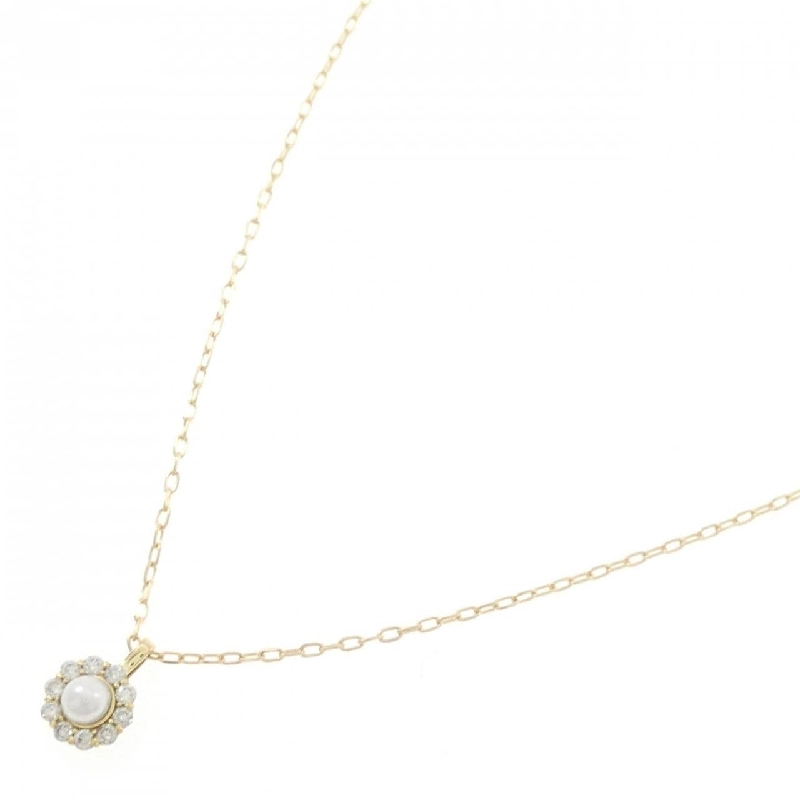 K18YG Ngọc trai Akoya Dây chuyền 3mm - Hàng hiệu Chính hãng 855810