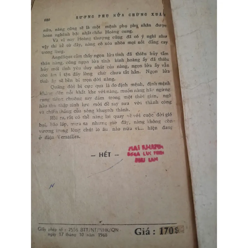 Angélique: Sương phụ nửa chừng xuân (tập 2) - Anne & Serge Golon - nxb SỐNG MỚI 1967 796099