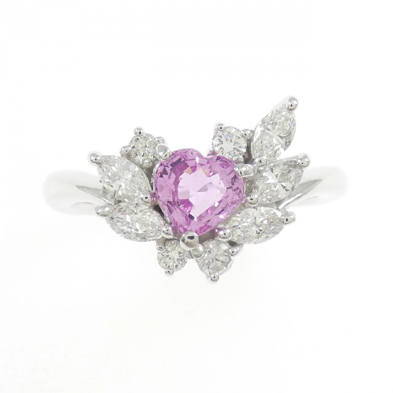 Nhẫn Sapphire hình trái tim K18WG 0.62CT - Hàng hiệu Chính hãng 853274