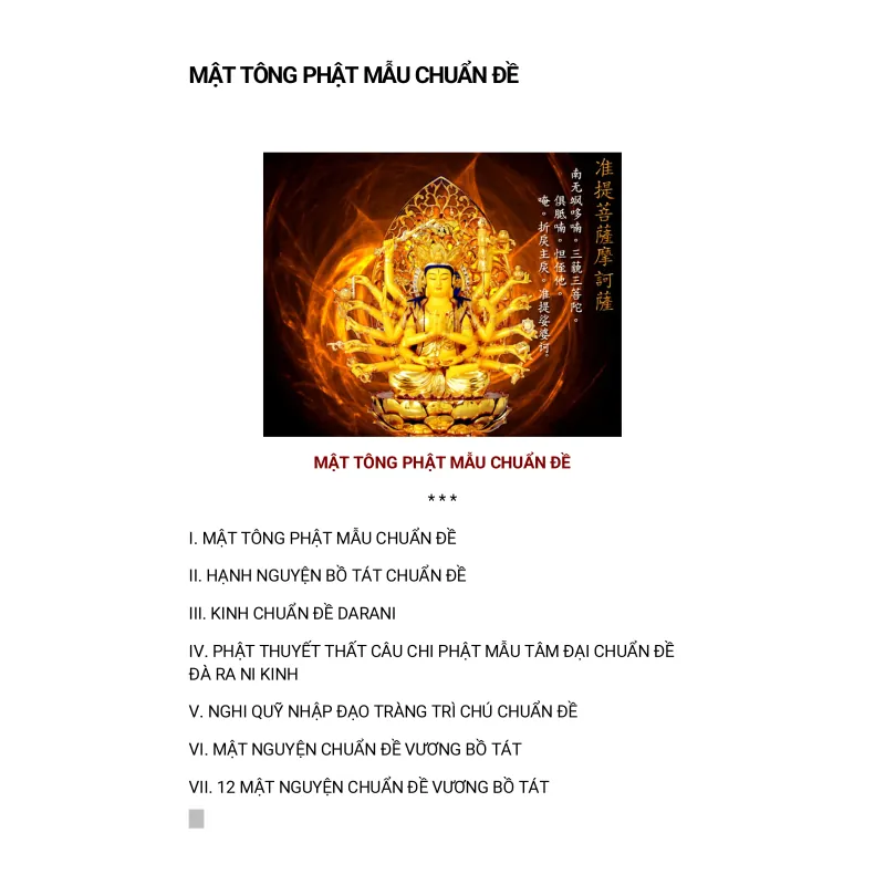 SÁCH MẬT TÔNG PHẬT MẪU CHUẨN ĐỀ - MẬT TÔNG CHIÊU TÀI ĐỔI VẬN 761808