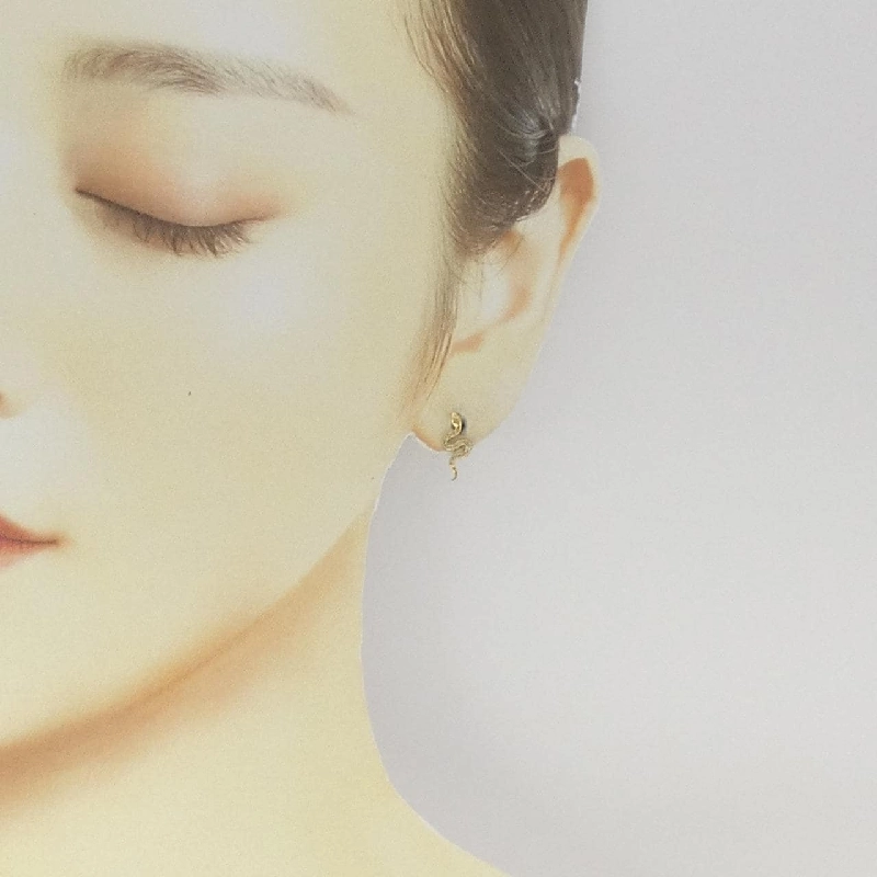 K18YG Bông tai rắn kim cương 0.13CT - Hàng hiệu Chính hãng 869612