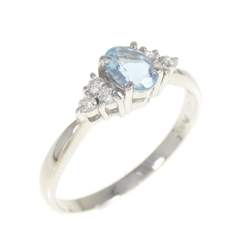 Nhẫn Aquamarine PT900 0.41CT - Hàng hiệu Chính hãng 848479
