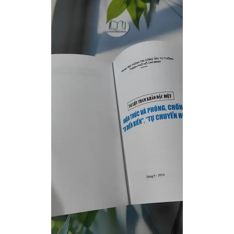 Nhận Thức Và Phòng, Chống "Tự Diễn Biến", "Tự Chuyển Hóa" 928594