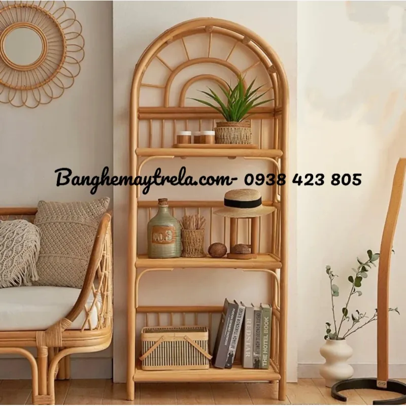 Kệ mây tre decor 568414
