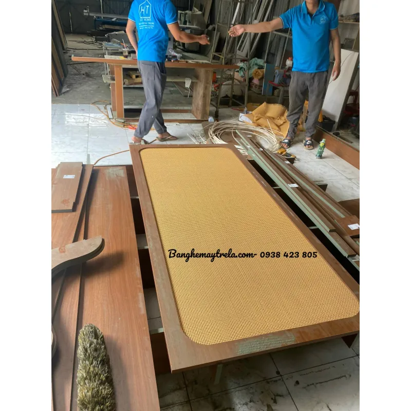 Tấm nhựa giả mây đan caro 750702