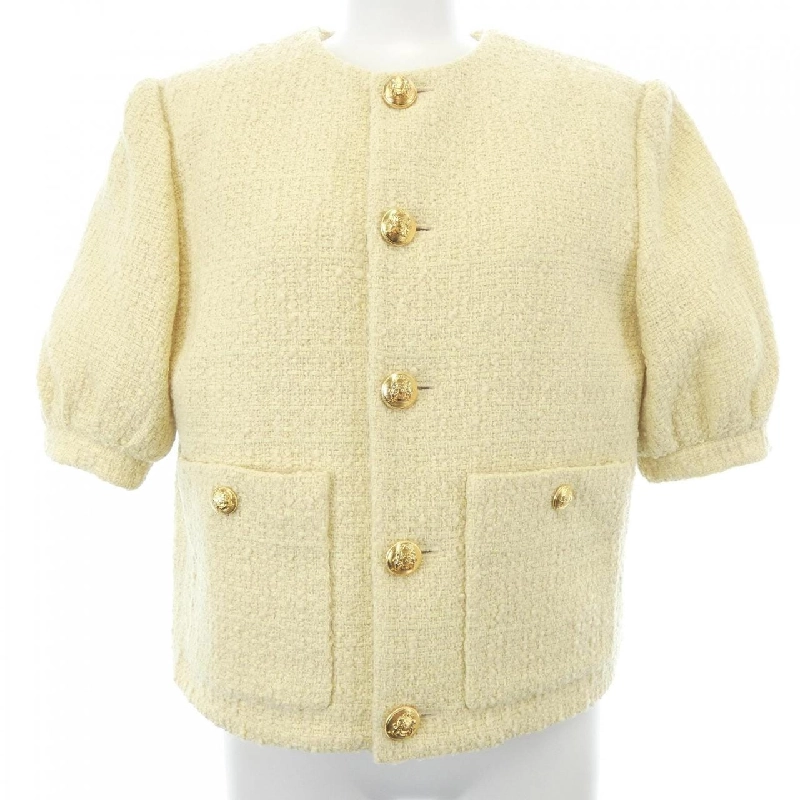 Celine CELINE Áo khoác không cổ 2V34O764L - Hàng hiệu Chính hãng 822509