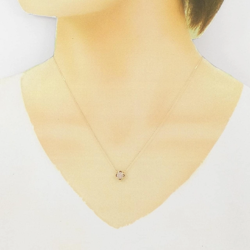 K18YG/K18PG Hoa Kim Cương Dây Chuyền 0.10CT - Hàng hiệu Chính hãng 861767