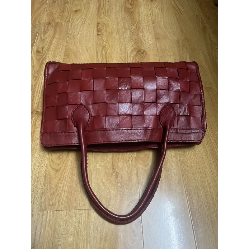 Túi tote nữ sz 37*20*10 da thật đan 2hand 934530