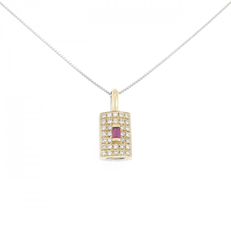 K18YG/K18WG Dây chuyền ruby 0.13CT - Hàng hiệu Chính hãng 857685