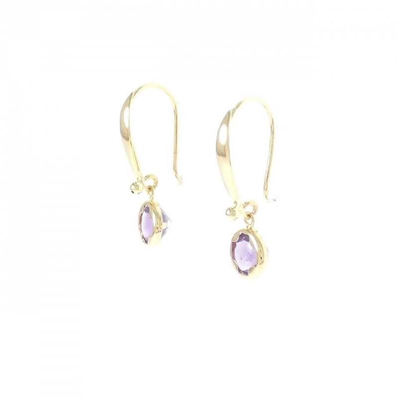 K18YG Amethyst Bông tai - Hàng hiệu Chính hãng 873057