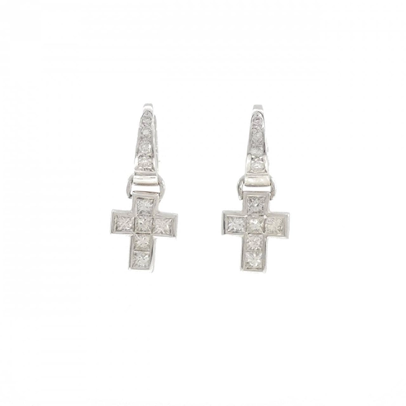 Bông tai kim cương 18KWG - Hàng hiệu Authentic 870988