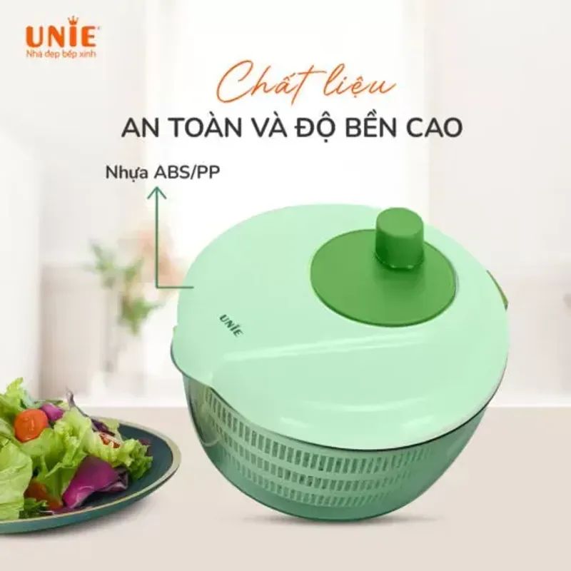 🥗 RỔ QUAY RAU LY TÂM UNIE US5200 – QUAY KHÔ SIÊU NHANH, GIỮ RAU TƯƠI LÂU HƠN 727691