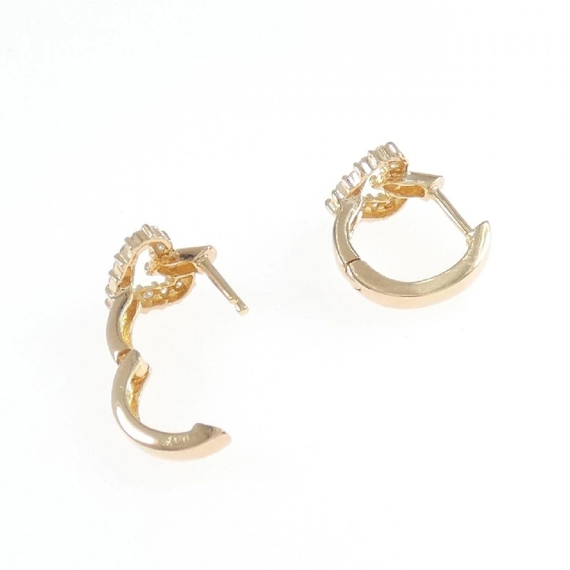 K18PG Bông tai hình trái tim kim cương 0.14CT - Hàng hiệu Chính hãng 862834
