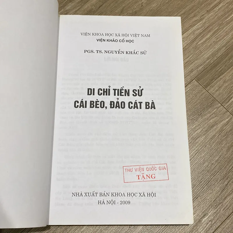 DI CHỈ TIỀN SỬ CÁI BÈO, ĐẢO CÁT BÀ (XB 2010) 590399