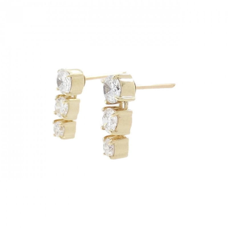 K18YG Bông tai kim cương - Hàng hiệu Chính hãng 871722