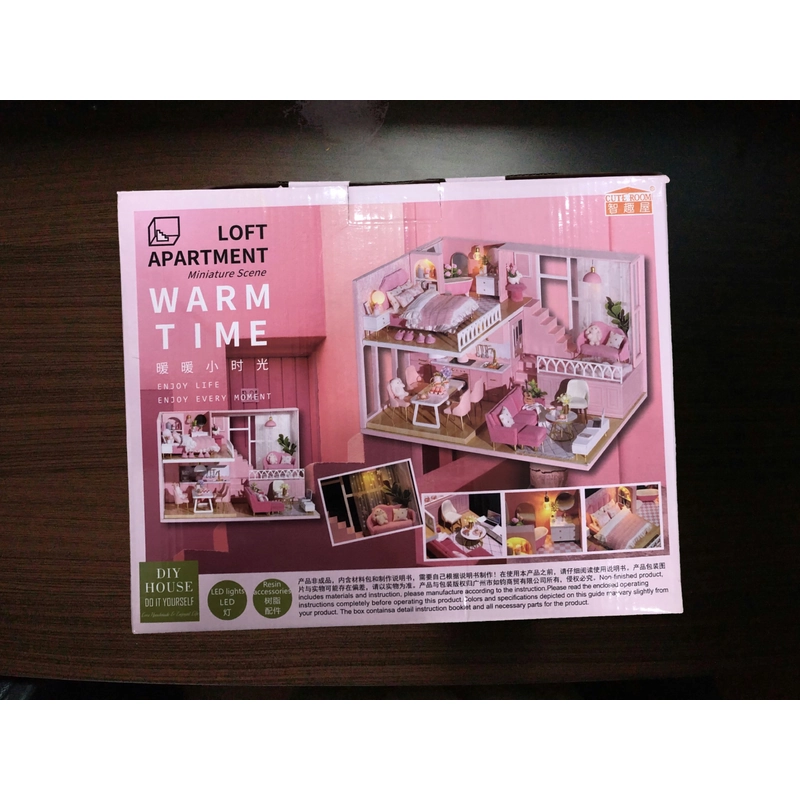 BÁN GấP Bộ Mô hình nhà búp bê CUTEROOM diy Doll House Miniature A Little Warm Moment 366503