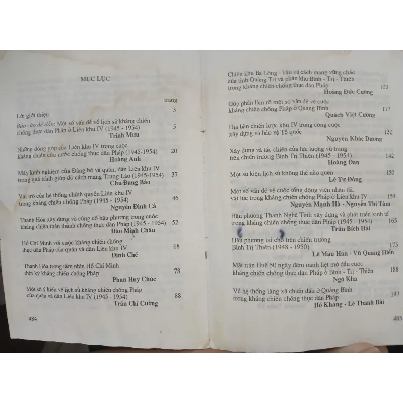 MỘT SỐ VẤN ĐỀ LỊCH SỬ KHÁNG CHIẾN CHỐNG THỰC DÂN PHÁP Ở LIÊN KHU IV (1945 - 1954) 690307