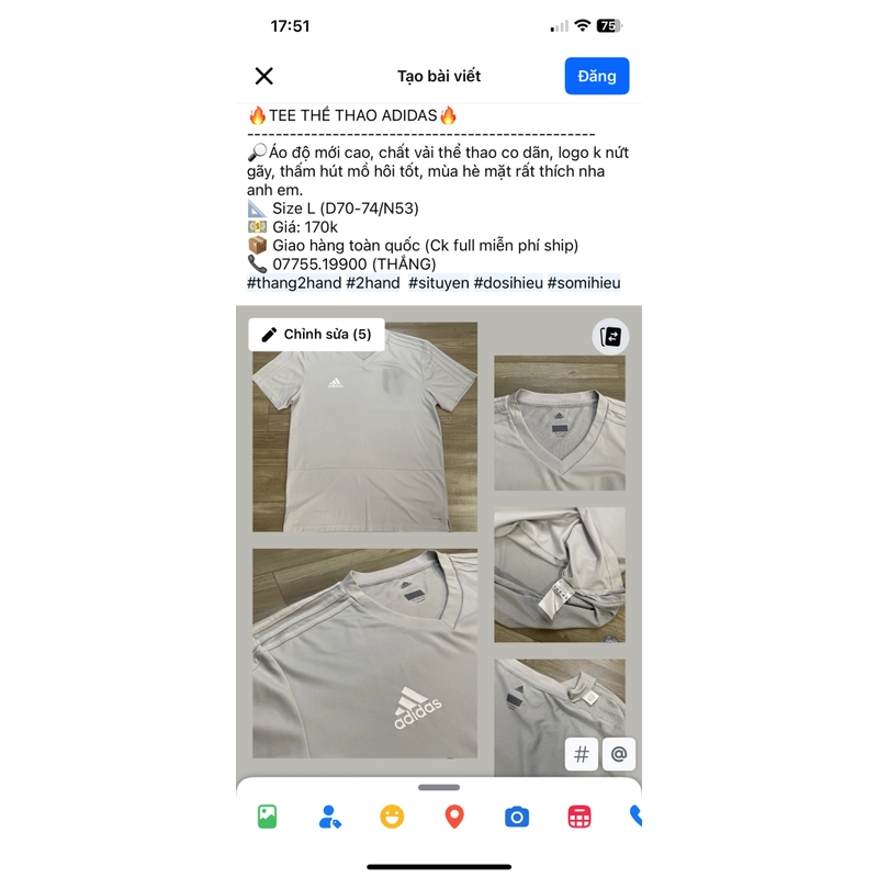 🔥TEE THỂ THAO ADIDAS🔥 445814