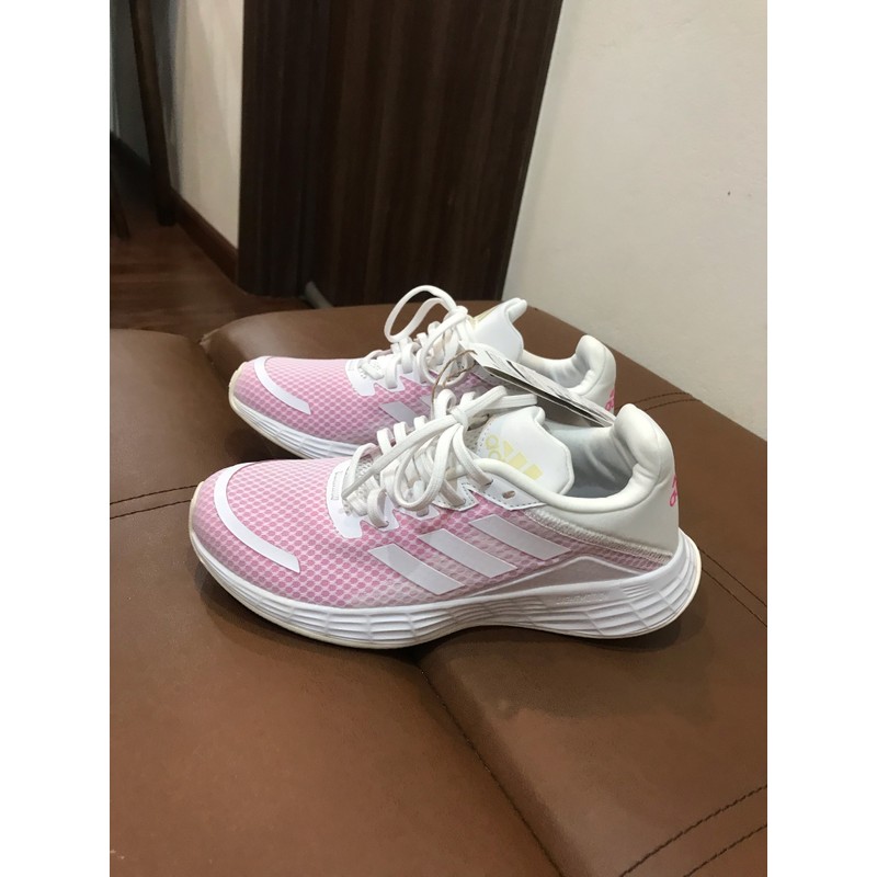 Giày thể thao siêu nhẹ adidas nữ size 36 chính hãng màu trắng hồng nhạt 144215