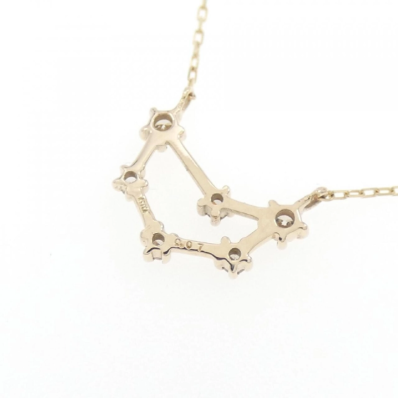 K10YG Bạch Dương Dây Chuyền Kim Cương 0.07CT - Hàng hiệu Chính hãng 863628