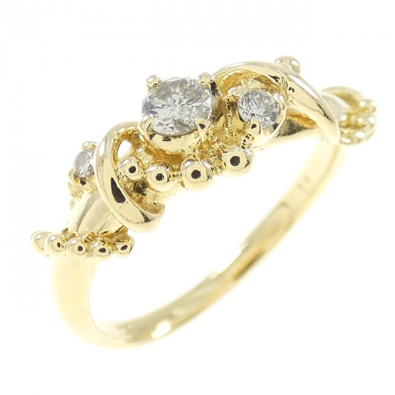 Nhẫn kim cương K18YG 0.14CT 673491