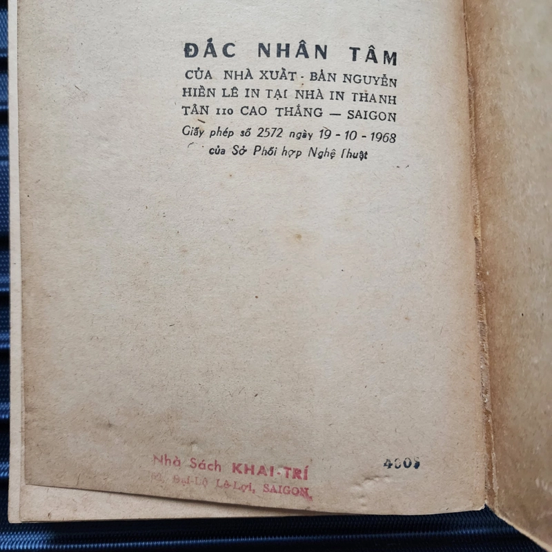 Đắc nhân tâm | Dale Carnegie | Nguyễn Hiến Lê dịch | 1968 474104