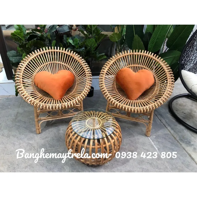 Ghế mây đơn hoa 708777