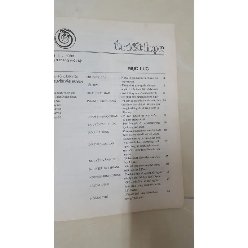 TẠP CHÍ TRIẾT HỌC SỐ 1993 501765
