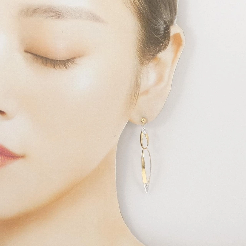 Bông tai kim cương K18YG/K18WG 0.08CT - Hàng hiệu Chính hãng 867761