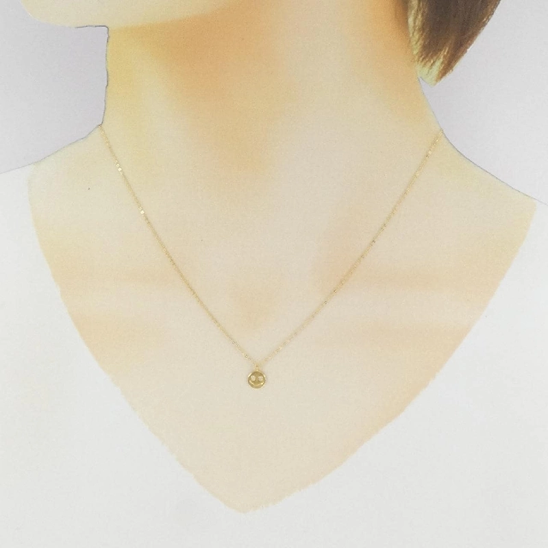 K18YG Nụ cười Kim cương Dây chuyền - Hàng hiệu Chính hãng 858487