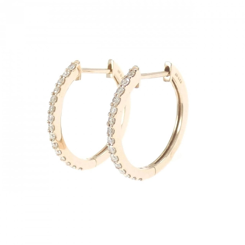 K18PG Bông tai kim cương hình vòng 0.30CT - Hàng hiệu Chính hãng 869628