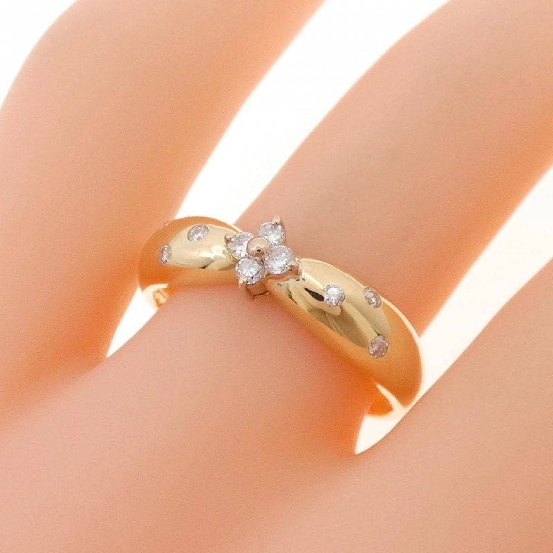 Nhẫn kim cương hoa K18YG 0.14CT - Hàng hiệu Authentic 853608