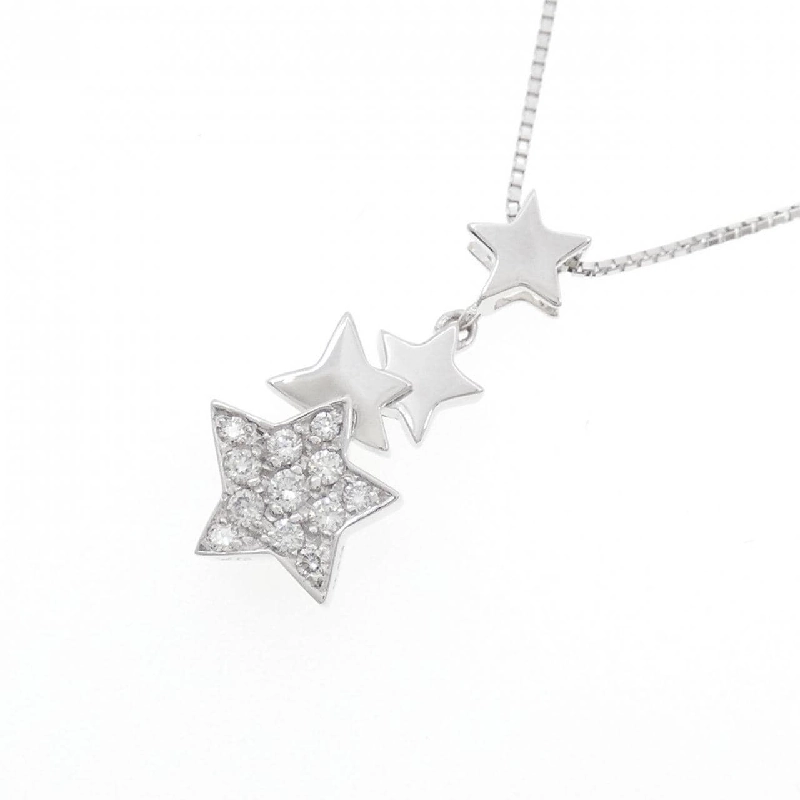 K18WG Ngôi sao Kim cương Dây chuyền 0.20CT - Hàng hiệu Chính hãng 860548