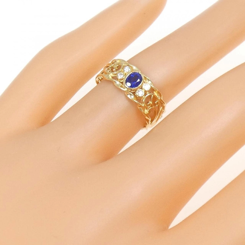 Nhẫn Sapphire K18YG 0.31CT 672323