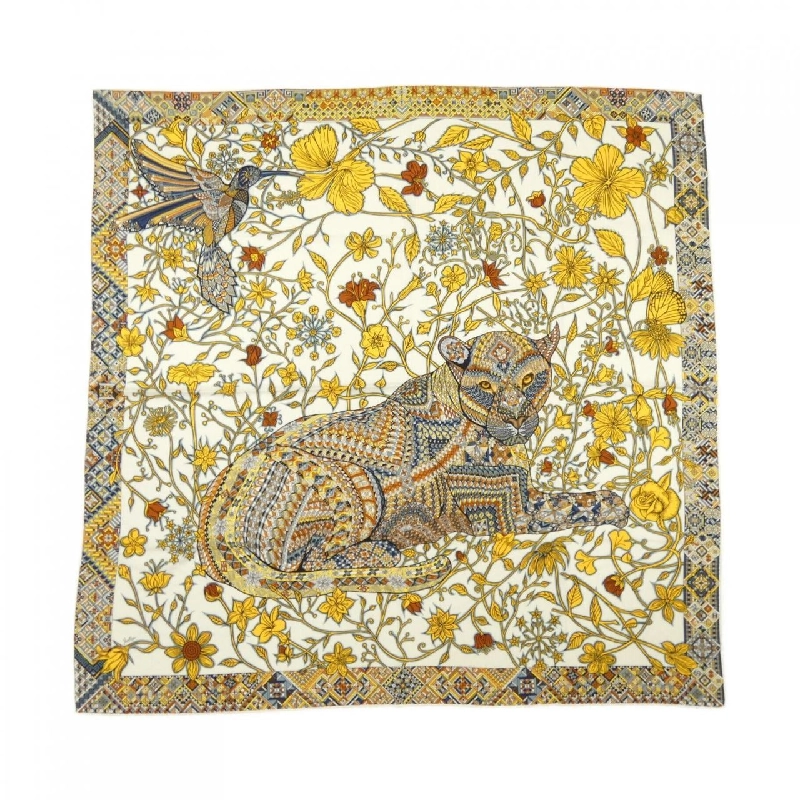 HERMES LE JAGUAR ET LE COLIBRI H243919S Khăn choàng - Hàng hiệu Chính hãng 833114