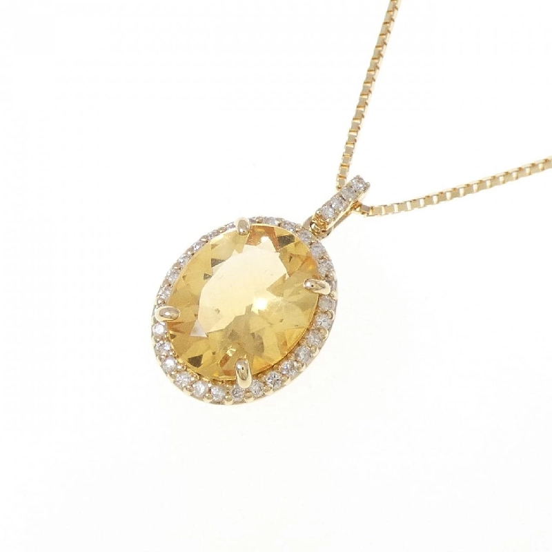 K18YG Mặt dây chuyền Citrine - Hàng hiệu Chính hãng 858443