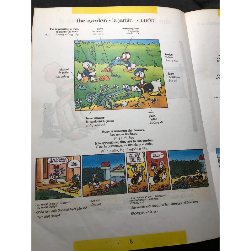 Cùng học tiếng anh và pháp với Waly Disney mới 80% ố vàng nhẹ HPB2808 HỌC NGOẠI NGỮ 350305